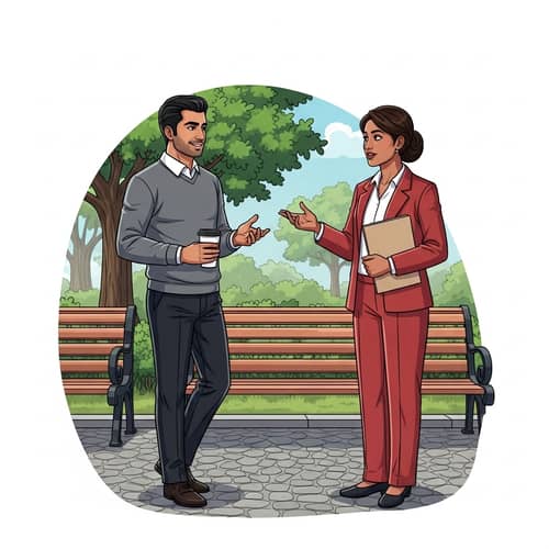 Inspirational Conversation in Tranquil Park | Dialogue Scene