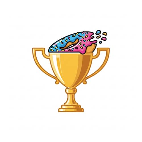 Donut Trophy Logo Design | Unique and Creative Logo