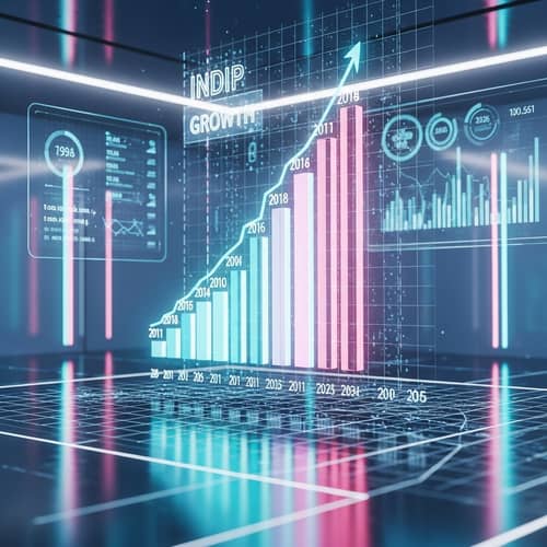 India's GDP Growth Projections: Futuristic Visualization