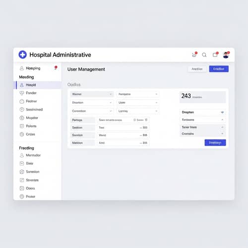 Modern Hospital User Management Dashboard