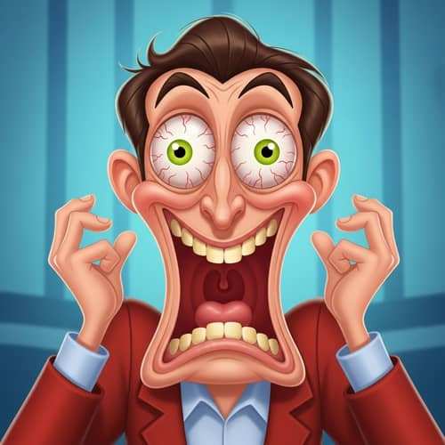Playful Cartoon Face | Chuck Jones-style Animation