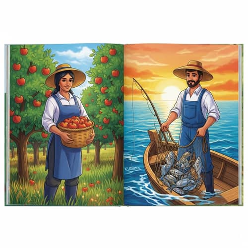 Colorful Picture Book: Diverse Cultural Scenes Come to Life