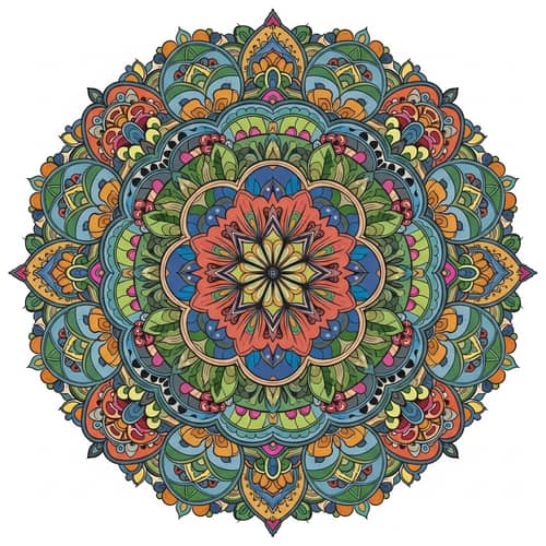Vibrant Floral Mandala Design