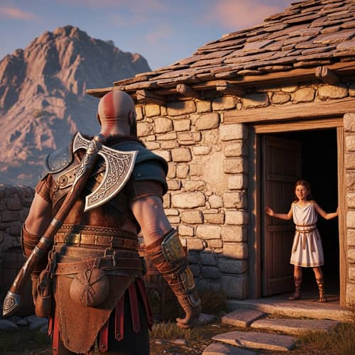 Kratos Returns Home to Daughter's Warm Welcome