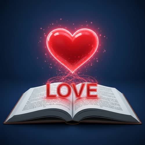 Vibrant Red Heart and Open Book: A Tale of Love and Beauty