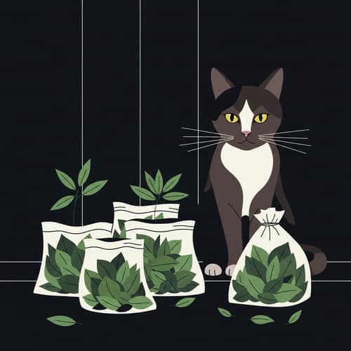 Stylized Minimalist Art Cat with Dark Shades