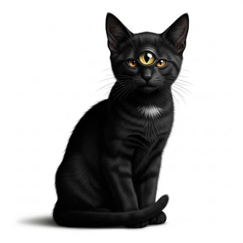 Mysterious Cyclop Black Cat: Mythical and Intriguing