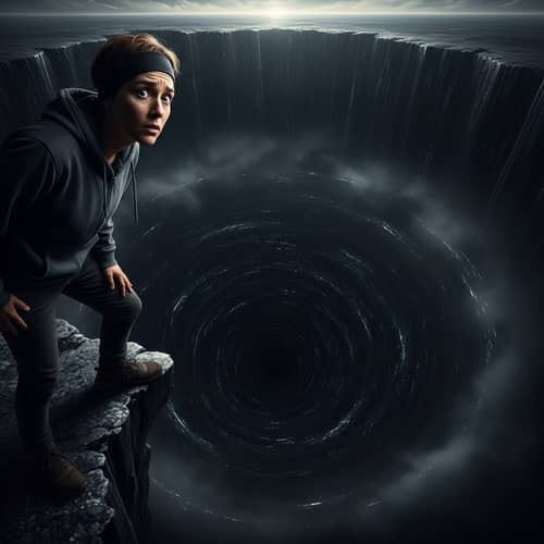 Edge of Abyss: Emotions of Thoughtfulness, Fear & Bravery