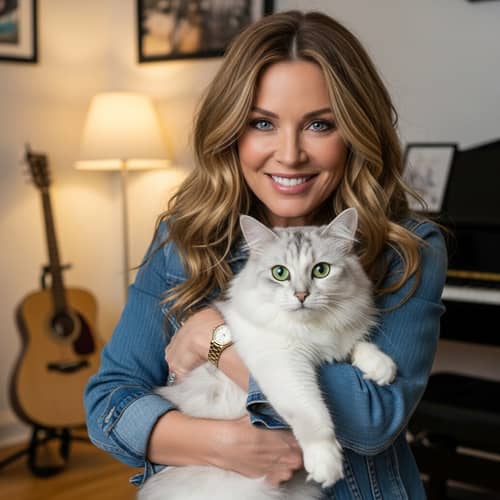 Blonde Woman with Cat | Musical Setting