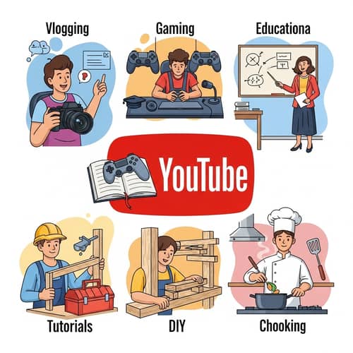 YouTube Video Categories Artwork | Vlogging, Gaming, DIY & More
