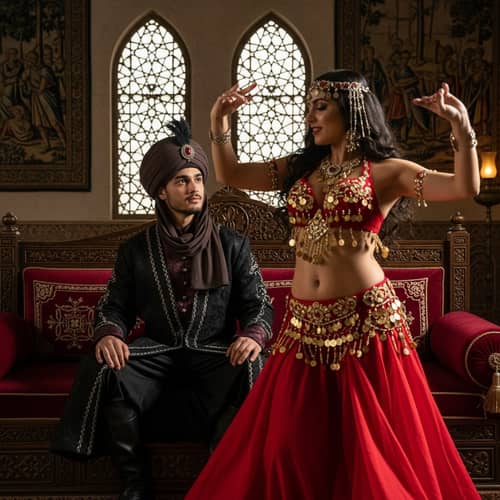 Ottoman Sultan Watching Belly Dance Performance