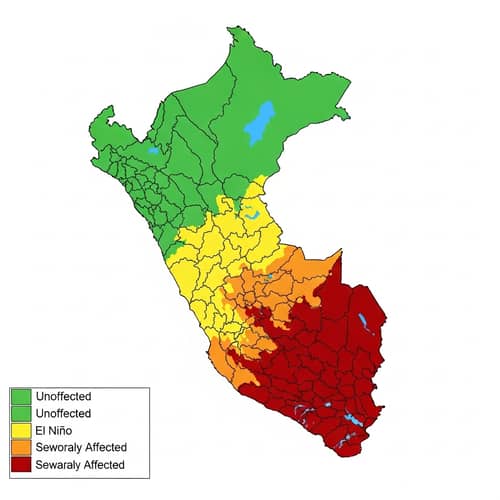 Map of Peru: Impact of El Niño 2023-2024