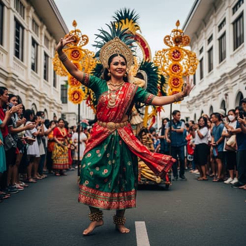 Vibrant South Asian Festival Queen at Sinulog Festival in Cebu