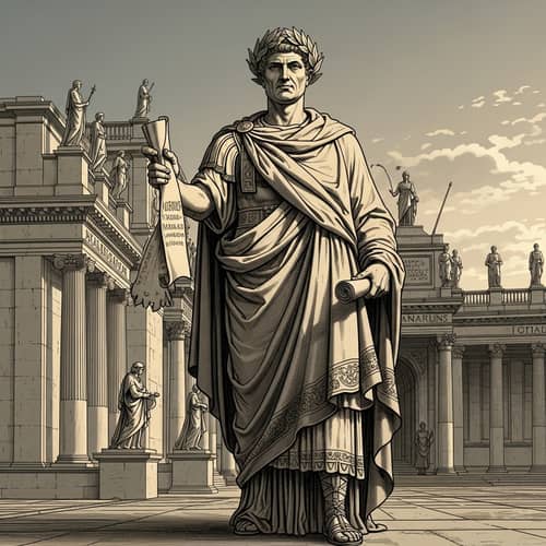 Caesar - Roman Leader of Nobility and Commanding Presence