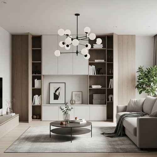 Efficient & Minimalistic Living Room Design Ideas