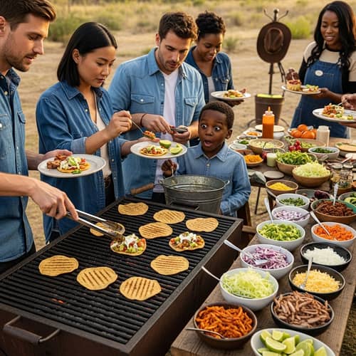 Rustic Homemade Tostadas | Cooking Diversity Outdoor Scene