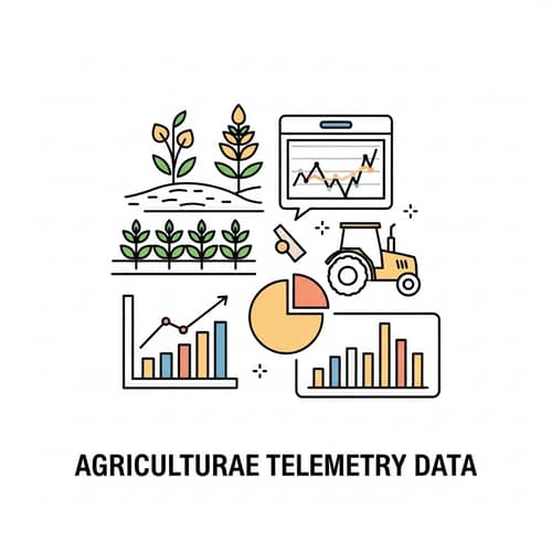 Agricultural Telemetry Data Icon for Optimizing Crop Growth