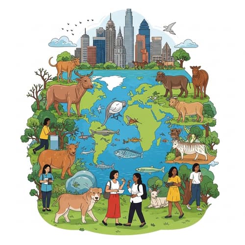 Modern Representation of World, Society & Animals | Harmony & Discord