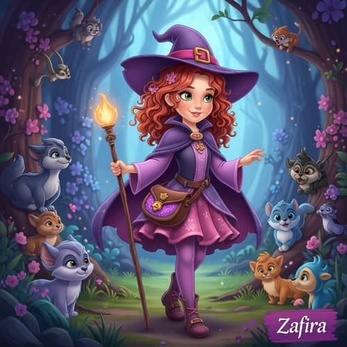 Zafira - Enchanted Forest Witch Illustration | Magical Fantasy Art