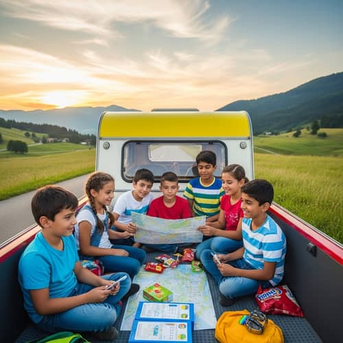 Exciting Hispanic and South Asian Children Road Trip Adventure