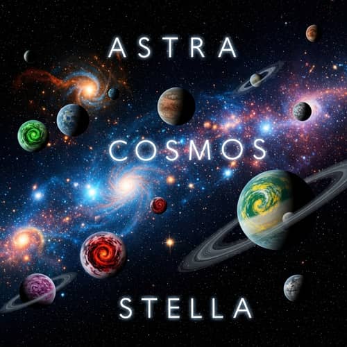Cosmic Constellations and Planets with Latin Letters