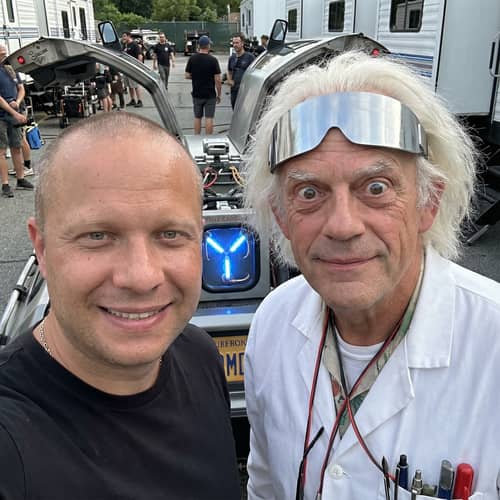 Selfie with Doc Brown from Back to the Future