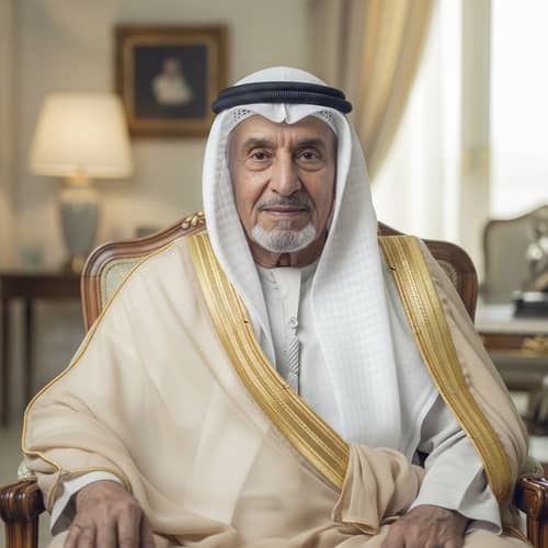 Venerable Sheikh in Traditional Middle-Eastern Attire