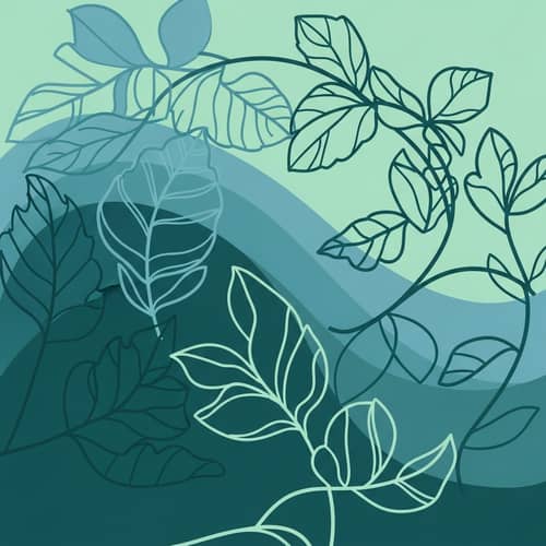 Tropical Leaves Minimalist Background Design