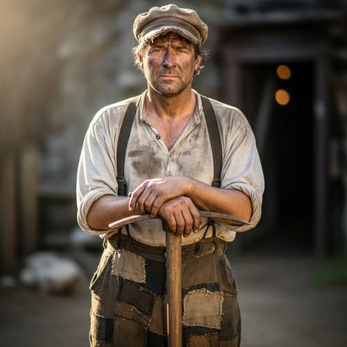 1800s Miner's Slave Clothes: Historical Reenactment