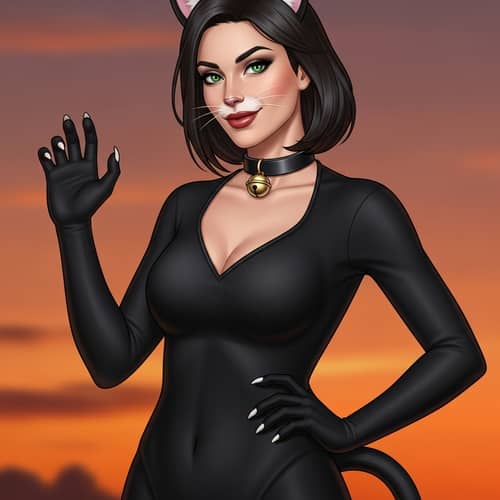 Cat Woman Costume: Elegant Feline Beauty in Twilight