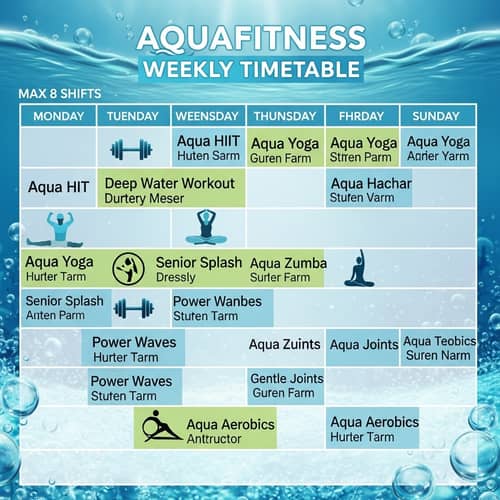 Weekly Aquafitness Timetable | 8 Daily Shifts