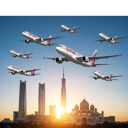 Cutting-Edge Fleet of Qatar Airways | Airplane & Landmarks