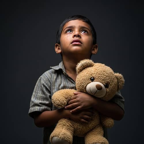 Innocence and Resilience: Portrait of a South Asian Child