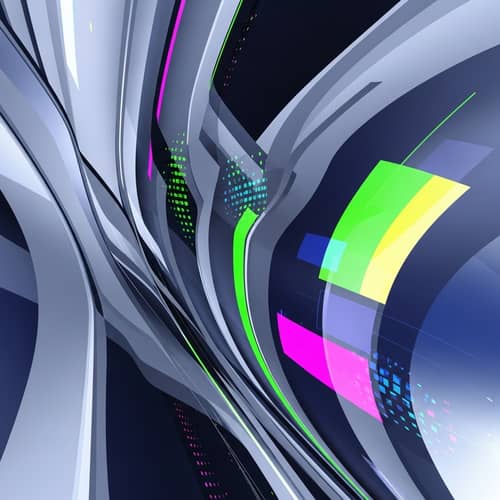 Futuristic Abstract Composition with Advanced Geometric Shapes