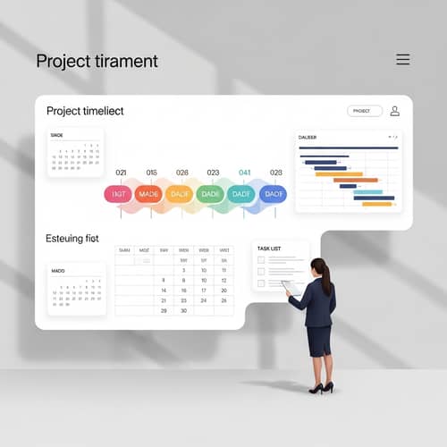 Minimalist Project Management Concept Design | Timeline & Tools