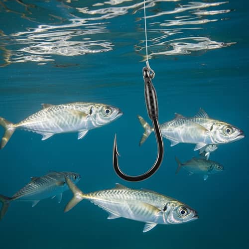 Shimmering Horse Mackerel Eye Carbon Fiber Fishing Hook