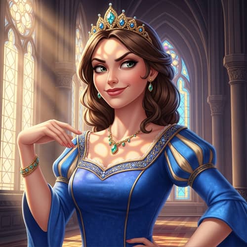 Mischievous Princess with Playful Expressions | Royal Castle Scene