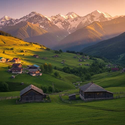 Breathtaking Beauty of Ossetia: Scenic Hills & Snow-Capped Mountains
