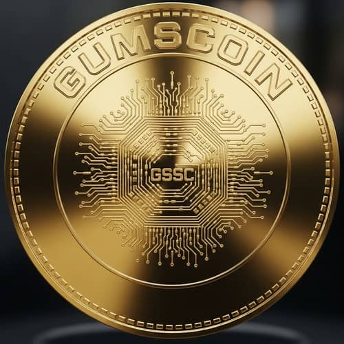Intricate Gold Gumscoin Design - Digital Style Coin Image