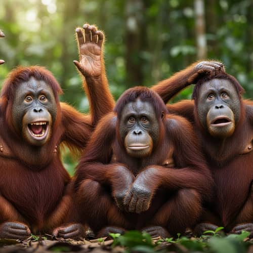 Emotional Orangutans: Excited, Worried, Bewildered