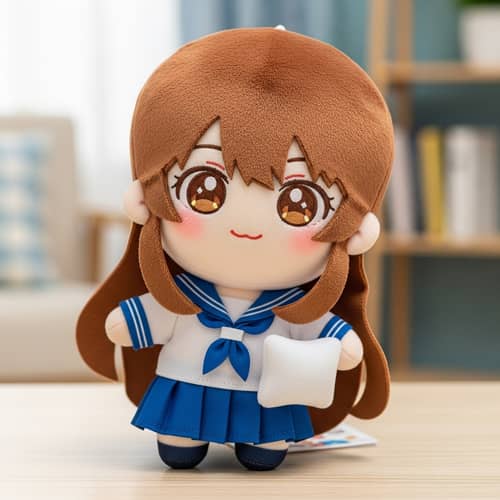 Adorable Stylized Anime Girl Plush Toy - Collectible Doll