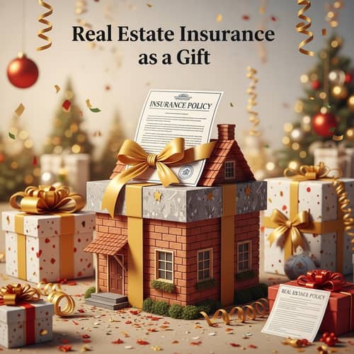 Unique Real Estate Insurance Gift | Festive House Symbolism