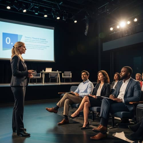 Engaging Presentation in Auditorium | PowerPoint Clicker