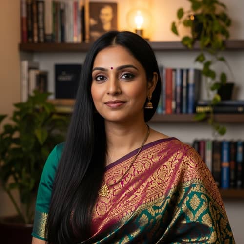 Traditional Indian Saree Portrait | Elegant South Asian Woman