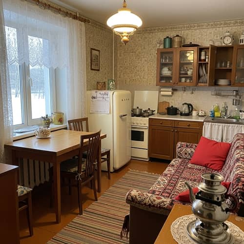 Cozy Russian Apartment with Traditional Decor | Interior View