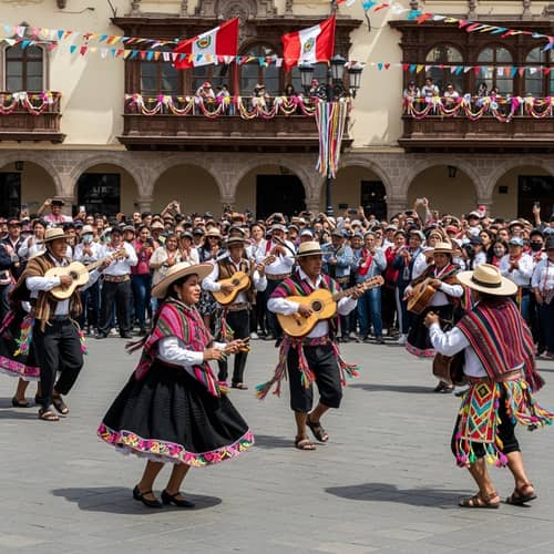 Peruvian Independence Celebration: Joyful Folklore Performance