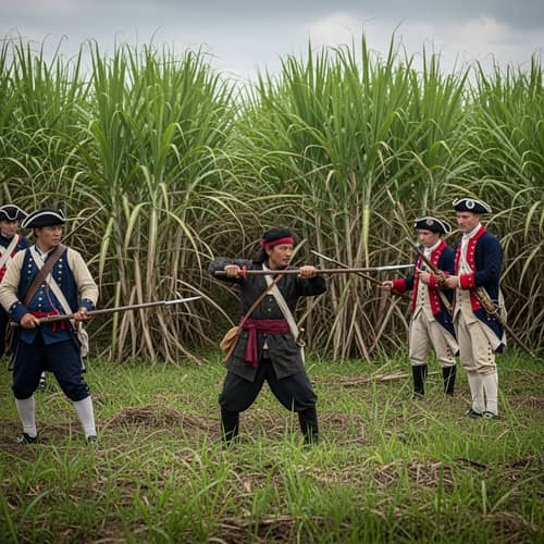 Historical Battle Scene: Asian General vs European Forces