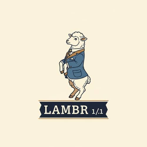 Sophisticated Lamb Logo | Preppy Style Design