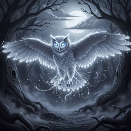 Phantom Owl Illustration - Detailed Artwork