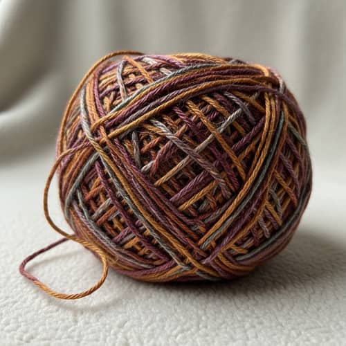 Vibrant Yarn Ball on Soft Blanket - Knitting Inspiration